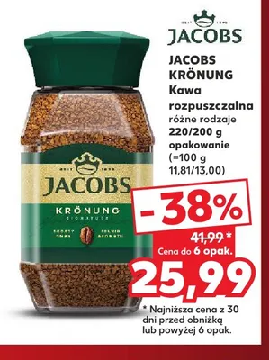 Kawa rozpuszczalna Jacobs Krönung promocja w Kaufland