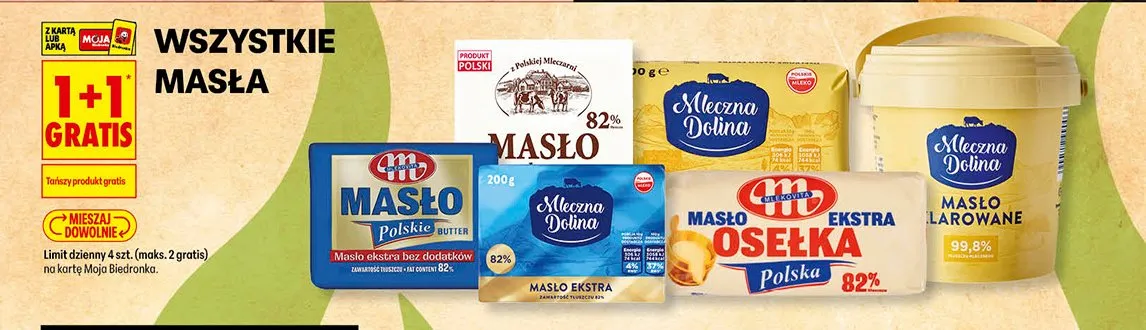 Masło Osełka Polska Mlekovita promocja w Biedronka