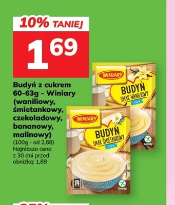 Budyń z cukrem malinowy Winiary promocja w Hitpol