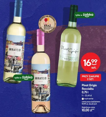 Wino Pinot Grigio wytrawne promocja w Żabka
