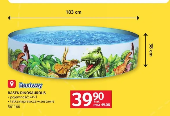 Basen Bestway Dinosaurous promocja w Selgros