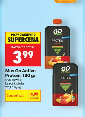 Mus Go Active Protein brzoskwinia promocja w Biedronka