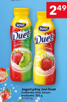 Jogurt pitny truskawka-kiwi promocja w LEWIATAN