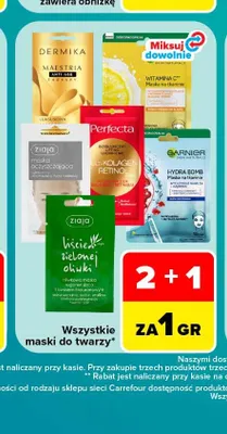 Maska do twarzy Ziaja Liście Zielonej Oliwki promocja w Carrefour