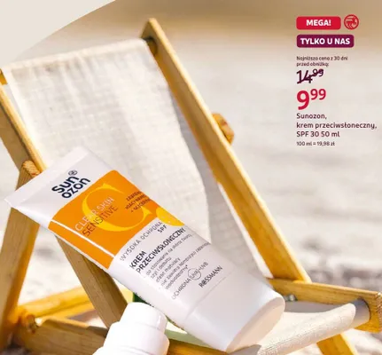 Krem przeciwsłoneczny Sunozon SPF 30 promocja w Rossmann