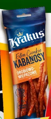 Kabanosy drobiowo-wieprzowe Krakus promocja w Żabka