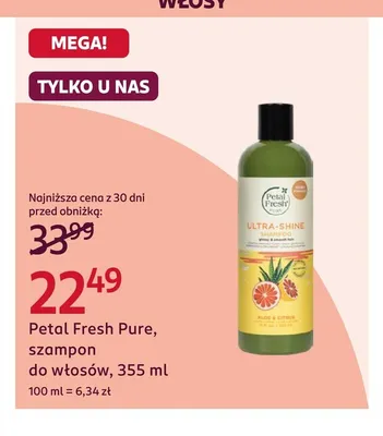 Szampon do włosów Petal Fresh Pure promocja w Rossmann