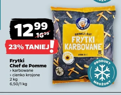 Frytki karbowane promocja w Netto