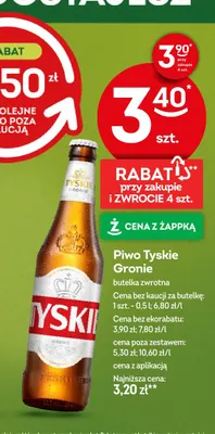 Piwo Tyskie Gronie promocja w Żabka