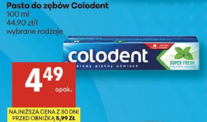 Pasta do zębów Colodent promocja w Delikatesy Centrum