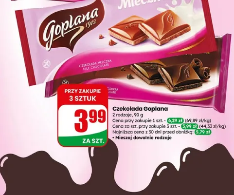 Czekolada Oryginalna Mleczna promocja w Dino