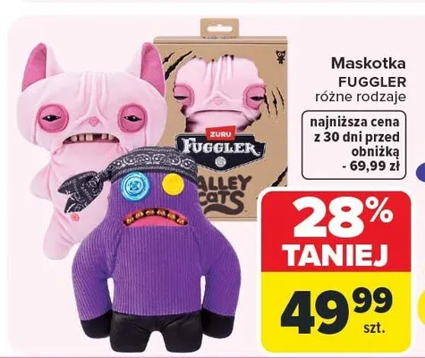 Maskotka Fuggler różne rodzaje promocja w Carrefour