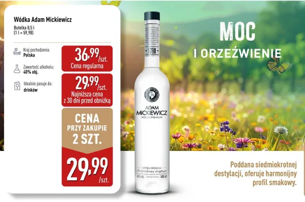 Wódka Adam Mickiewicz promocja w Aldi