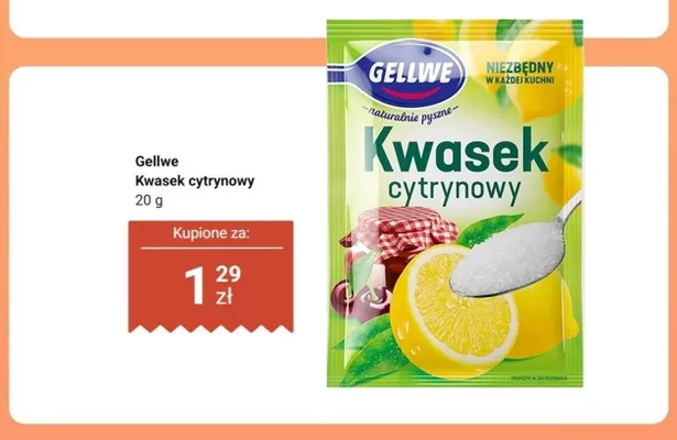 Kwasek cytrynowy Gellwe promocja w Dino