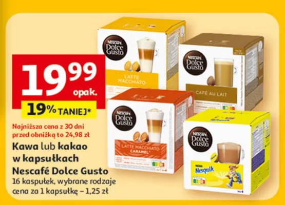 Kawa lub kakao w kapsułkach promocja w Auchan