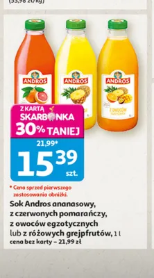 Sok ananasowy Andros promocja w Auchan