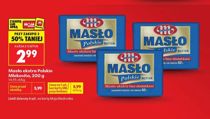Masło ekstra Ekołukta promocja w Biedronka