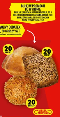 Bułka z ziarnem długa fermentacja promocja w Biedronka