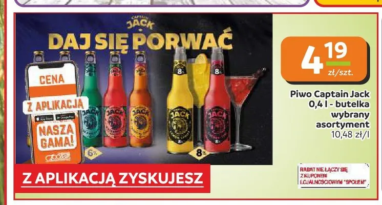 Piwo Captain Jack promocja w Społem Częstochowa