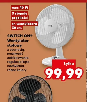 Wentylator stołowy SWITCH ON promocja w Kaufland