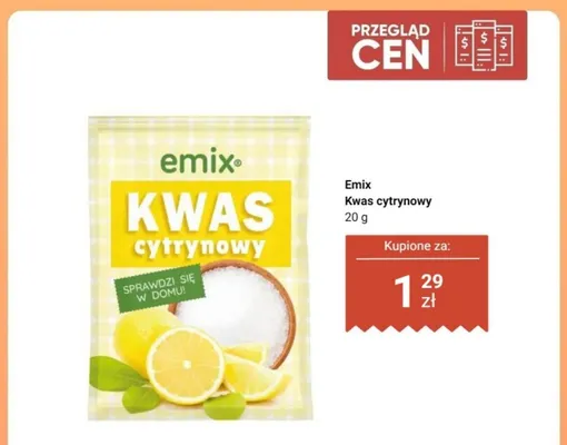 Kwas cytrynowy Emix promocja w Dino