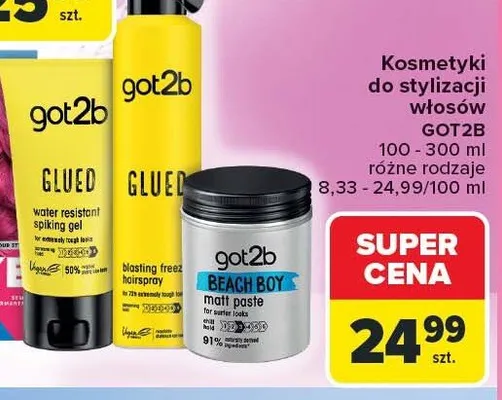 Lakier do stylizacji włosów got2b blasting freeze promocja w Carrefour
