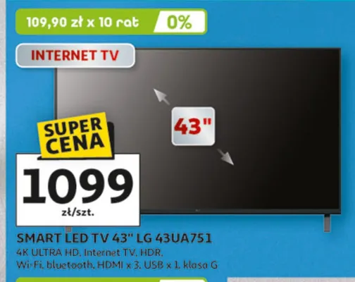 SMART LED TV 43" promocja w Auchan