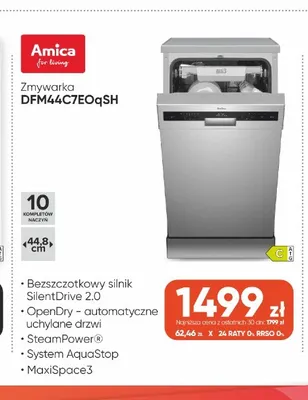 Zmywarka Amica DFM44C7EOqSH promocja w Max Elektro