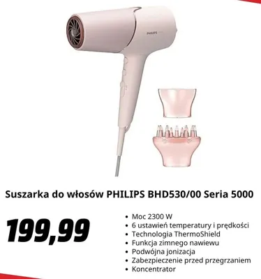 Suszarka do włosów Philips Seria 5000 promocja w Media Markt