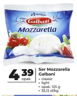 Ser Mozzarella Galbani light promocja w Odido