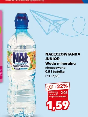 Woda mineralna niegazowana Nałęczowianka Junior promocja w Kaufland