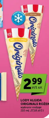 Lody rożek Algida Originals promocja w Euro Sklep