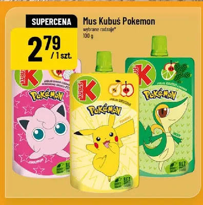 Mus jabłko gruszka Kubuś Pokemon promocja w POLOmarket