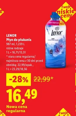Płyn do płukania LENOR promocja w Lidl