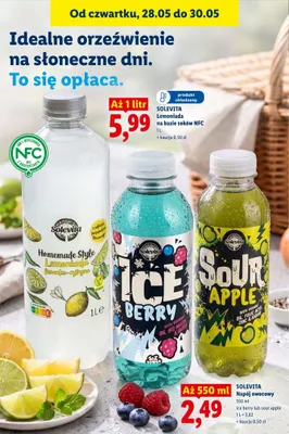 Napój owocowy Solevita sour apple promocja w Lidl