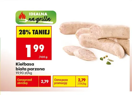 Kiełbasa biała parzona promocja w Biedronka