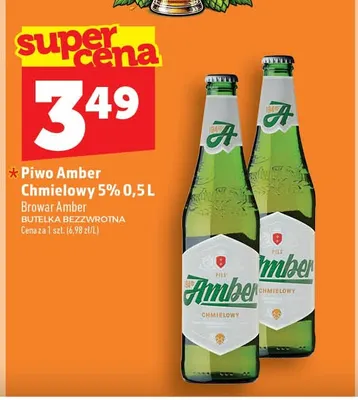 Piwo Amber Chmielowy 5% promocja w TOPAZ