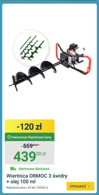 Wiertnica ORMOC 3 świdry + olej 100ml promocja w ERLI