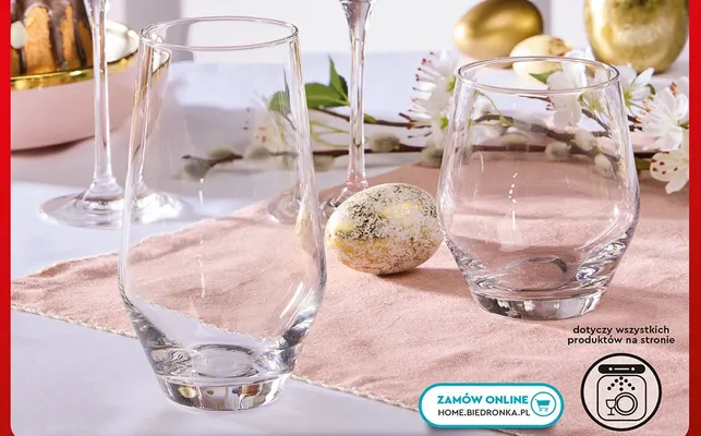 Komplet 6 szklanek niskich, 390 ml promocja w Biedronka
