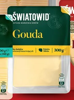 Ser Gouda w plastrach Światowid promocja w Biedronka