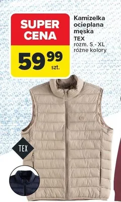 Kamizelka ocieplana męska promocja w Carrefour