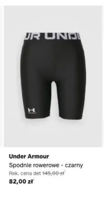 Spodnie rowerowe Under Armour czarny promocja w Lounge by Zalando