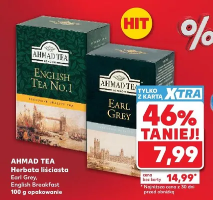 Herbata liściasta Earl Grey Ahmad Tea promocja w Kaufland