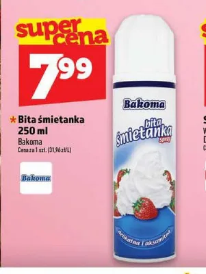 Bita śmietana Bakoma promocja w TOPAZ
