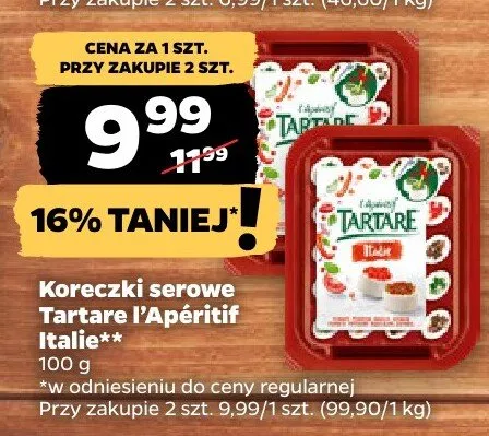 Koreczki serowe Tartare i Aperitif Italia promocja w Netto