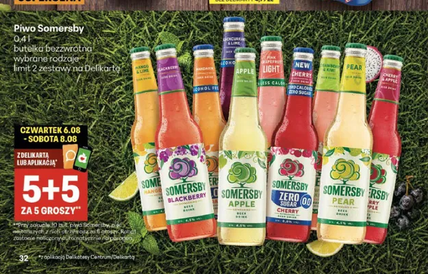Piwo Somersby Pink Grapefruit Light promocja w Delikatesy Centrum