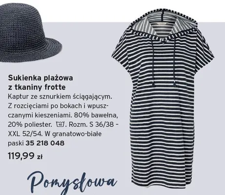 Sukienka plażowa z tkaniny frotte Tchibo promocja w Tchibo