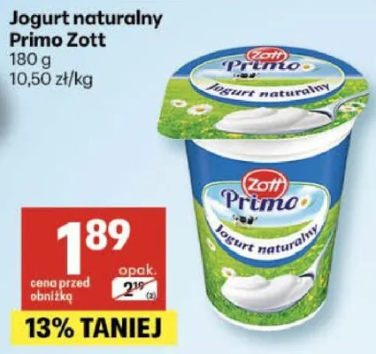 Jogurt naturalny promocja w Delikatesy Centrum