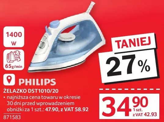 Żelazko Philips DST1010/20 promocja w Selgros