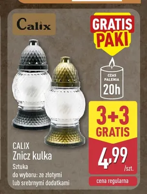 Znicz kulka Calix promocja w Aldi